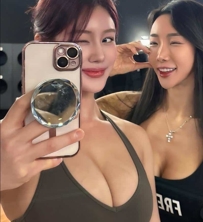 운동녀 셀카